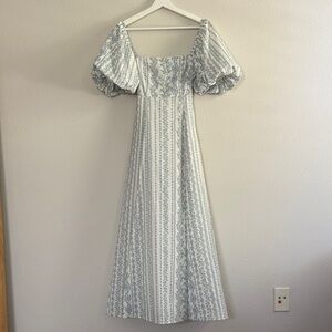 Mable Midi Puff Sleeve Floral Dress